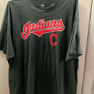 Black MLB Cleveland Indians T-Shirt